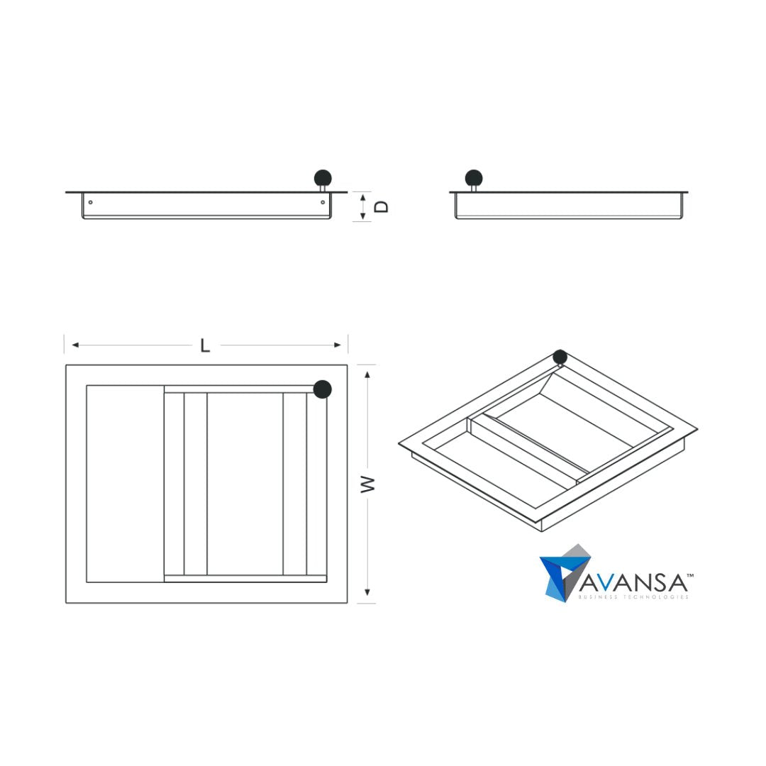 Shallow Cash Transfer Drawers (to be used with Pay Windows) - Avansa Business Technologies