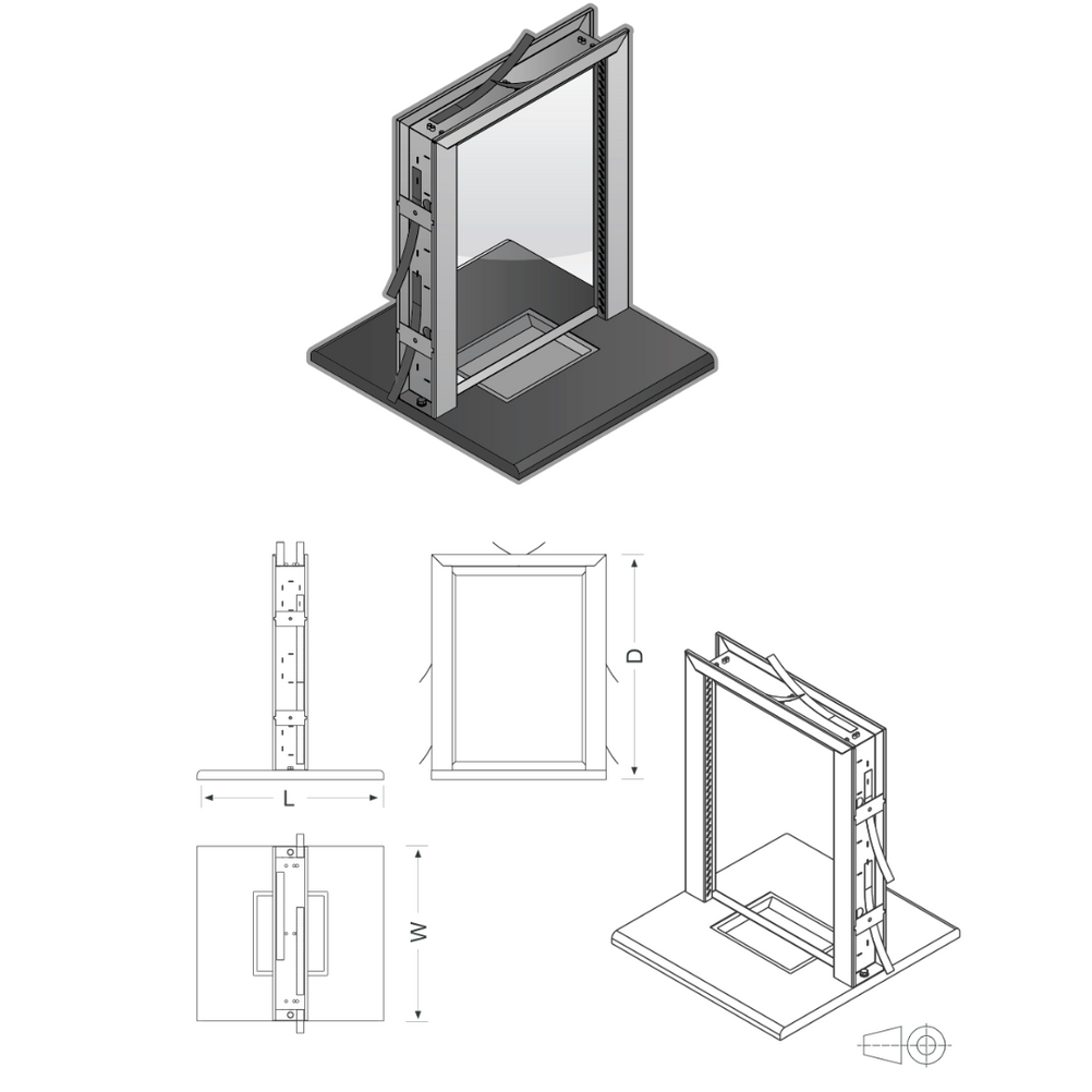 Avansa Petrol Station bulletproof Pay Window - 38mm BRG
