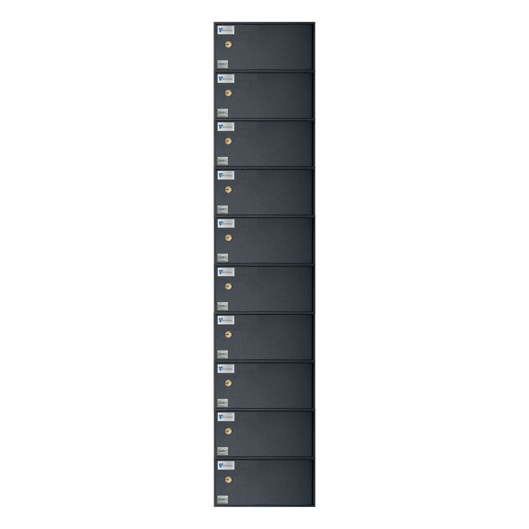 Avansa 10 - compartment Gun Locker (Single Lock) - SABS Approved Gun Safe - Avansa Business Technologies