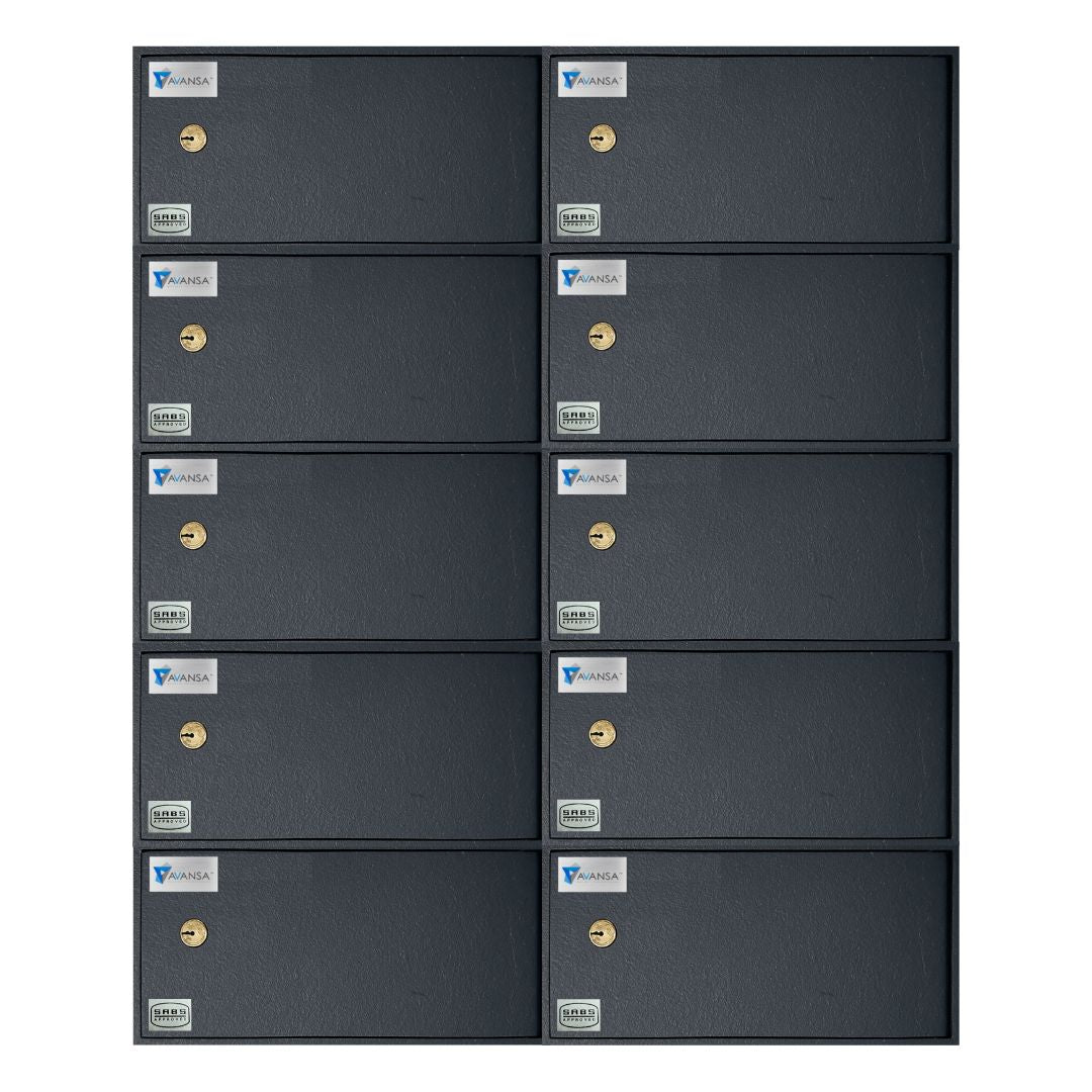 Avansa 10 - compartment Gun Locker (Single Lock) - SABS Approved Gun Safe - Avansa Business Technologies