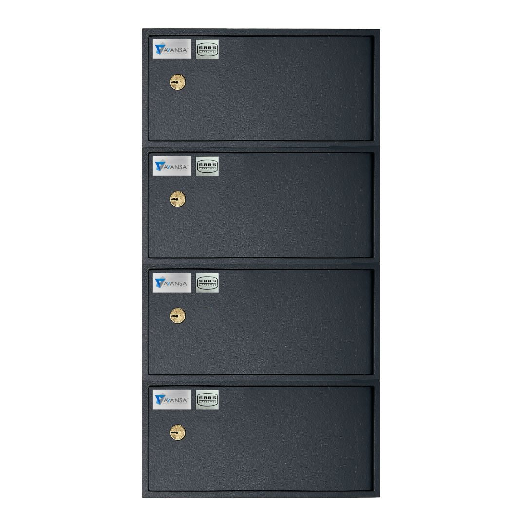Avansa 4 Bay Gun Locker (Single Lock) - SABS Approved Gun Safe - Avansa Business Technologies