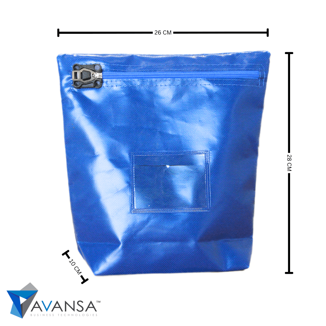 AVANSA A4 Cash Security Bag 26×28 cm (seal) - Avansa Business Technologies