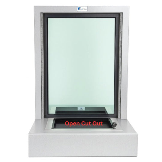 Avansa Bulletproof Cashier Pay Window - Steel Counter (38mm Glass) - Avansa Business Technologies