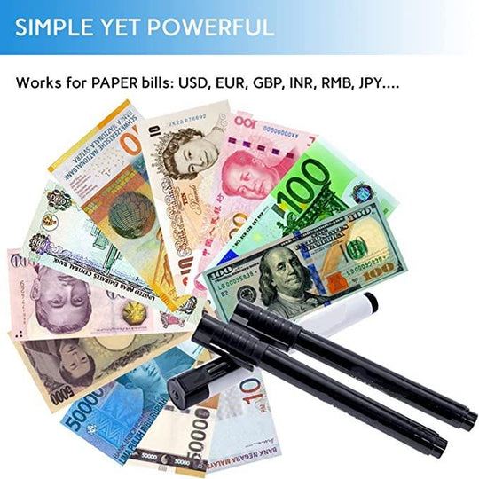 Avansa Counterfeit Detector Pen with UV light - 3 pack - Avansa Business Technologies