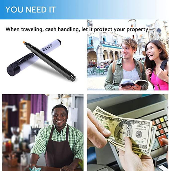 Avansa Counterfeit Detector Pen with UV light - 3 pack - Avansa Business Technologies