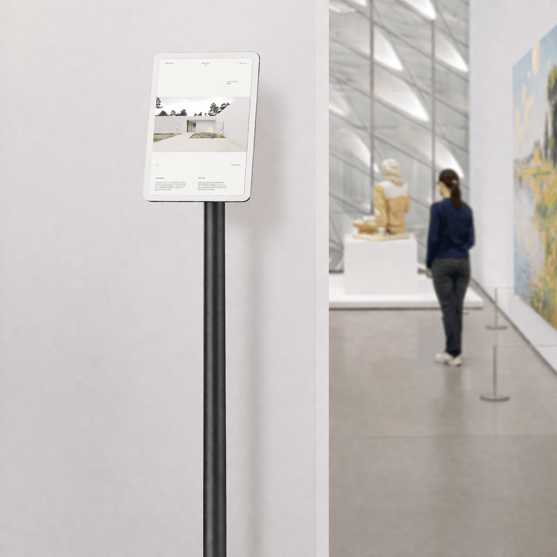 Avansa DisplayMount 3350: Universal Bezel-Less Anti-Theft Tablet Floor Stand - Avansa Business Technologies