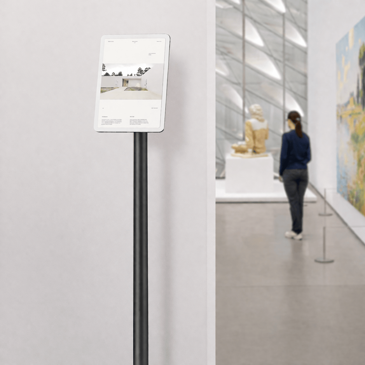 Avansa DisplayMount 3350: Universal Bezel-Less Anti-Theft Tablet Floor Stand - Avansa Business Technologies