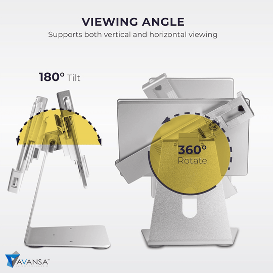 Avansa ExecuMount 3400: Secure Universal Desktop Tablet Stand - Avansa Business Technologies