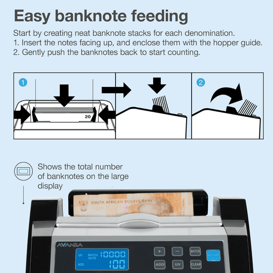 Avansa LightCount 2100: Streamline Your Money Counting Today - Avansa Business Technologies