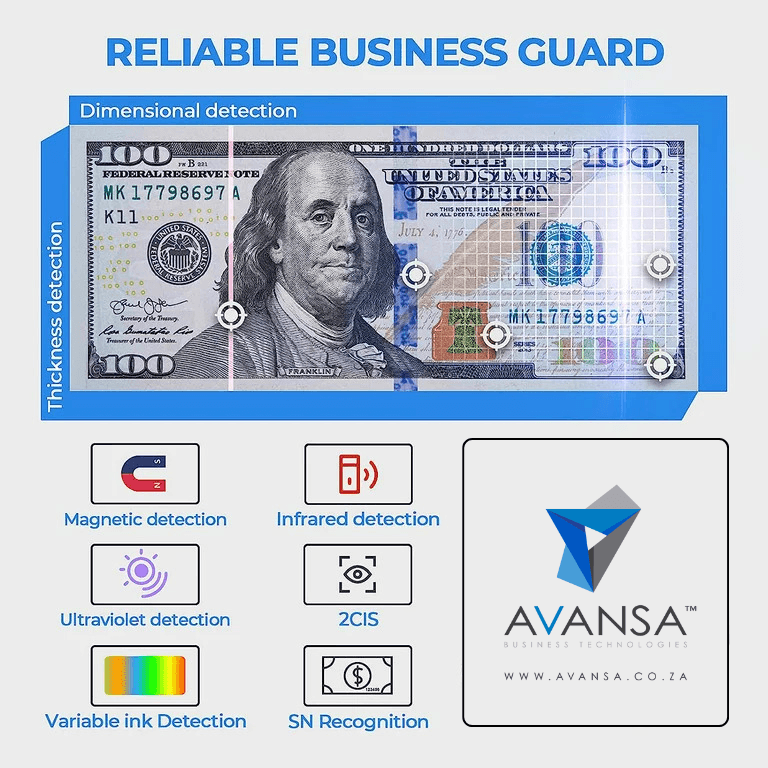 AVANSA MegaSort 3000 Note Counter and Sorter - Avansa Business Technologies