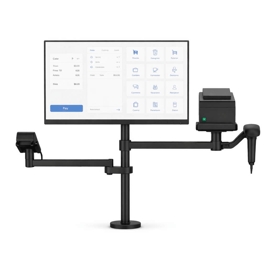 Avansa PosMount 3500 – Universal Dual - Screen POS Mounting System - Avansa Business Technologies