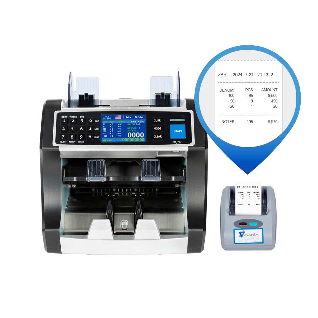 Avansa SuperSort 2900 Money Counting Machine Printer - Avansa Business Technologies