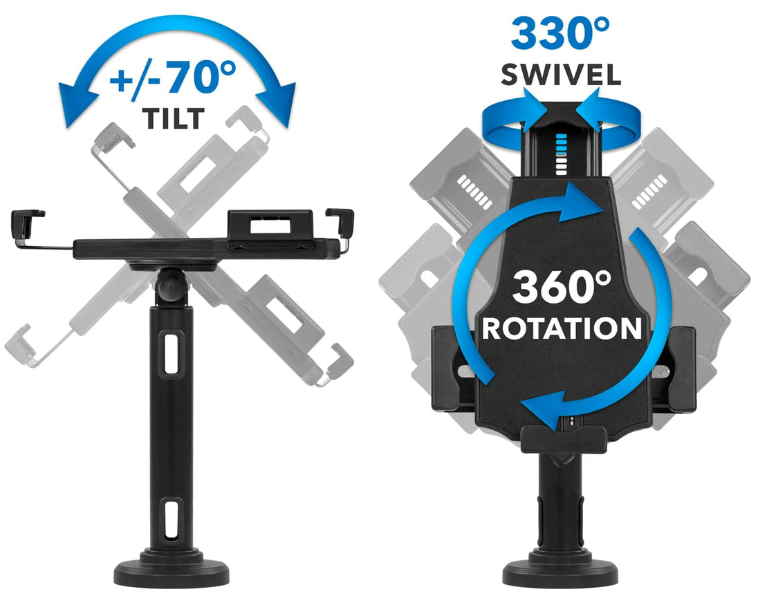 Avansa VersaMount 3100  Anti Theft Tablet Stand - Locking Tablet Mount movement features