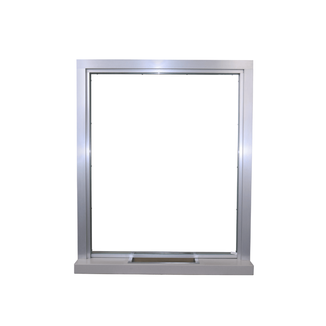 Counter Type Window Petrol Station Night Pay Window - Steel Counter (38mm Glass)