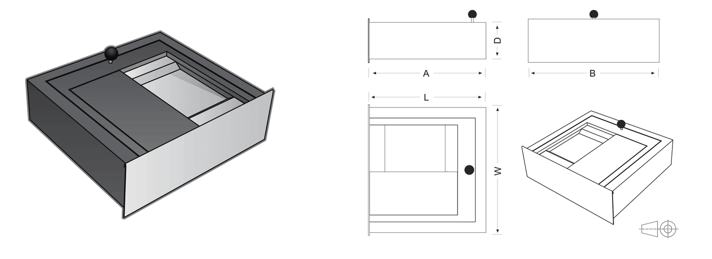 Forecourt Cash & Goods Transfer Drawer (used with Pay Windows) - Avansa Business Technologies