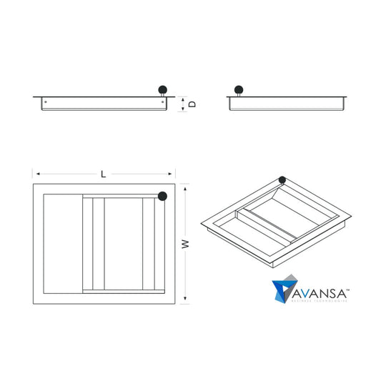 Shallow Cash Transfer Drawer (to be used with Pay Windows) - Avansa Business Technologies