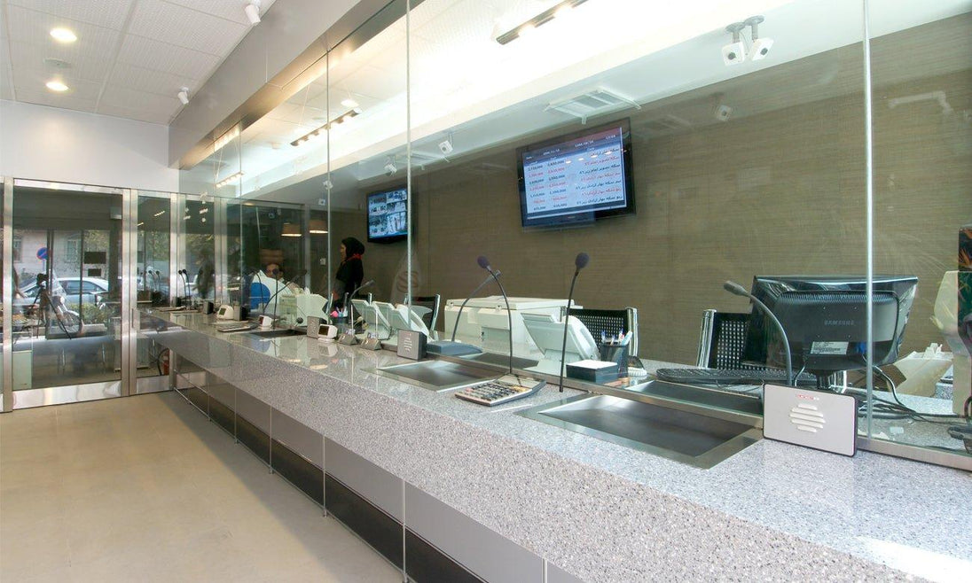 Bullet Resistant Pay Window with Steel Counter (28mm Glass) - Avansa Business Technologies