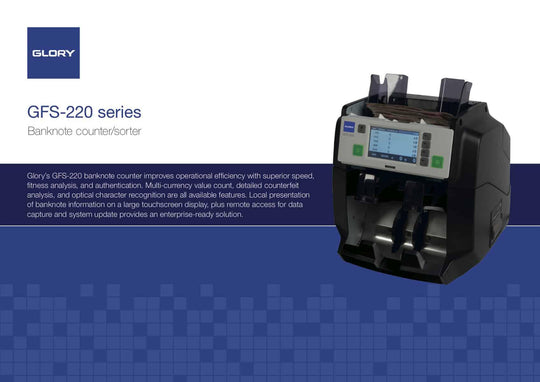 Glory GFS 220 Note Counting Machine - Avansa Business Technologies