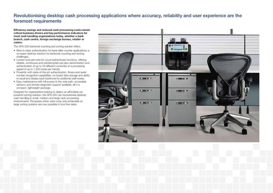 Glory GFS 220 Note Counting Machine - Avansa Business Technologies